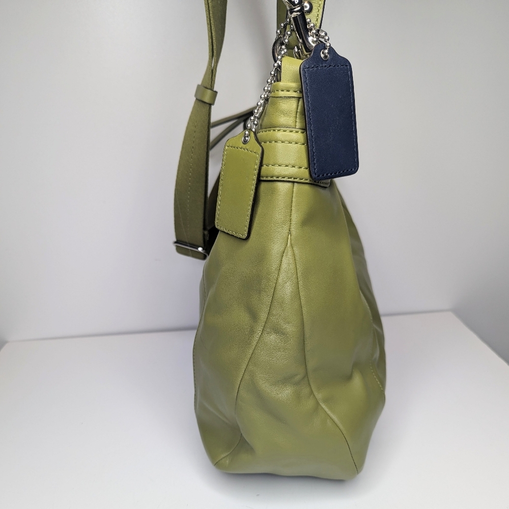 Coach Olive Green Leather Hobo Bag - Picture 5 of 8